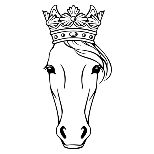 Crowned horse design for creative cutting crafts