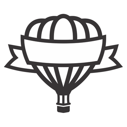 Creative hot air balloon vector design for cutting machines