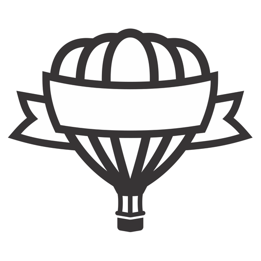Creative hot air balloon vector design for cutting machines