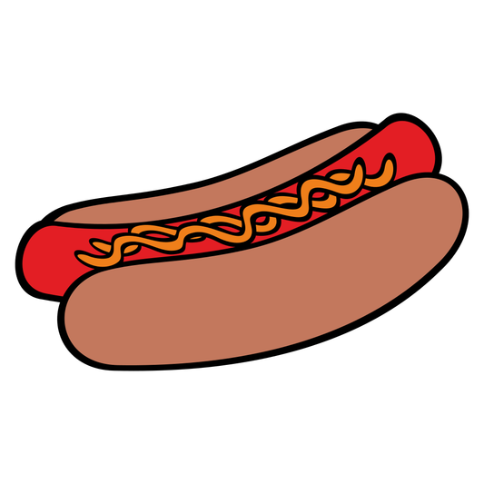 Unique hot dog vector design perfect for cutting machines
