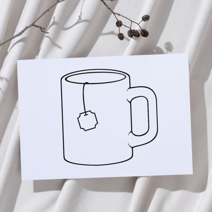 Hot cup of tea for creative vector cutting machine designs