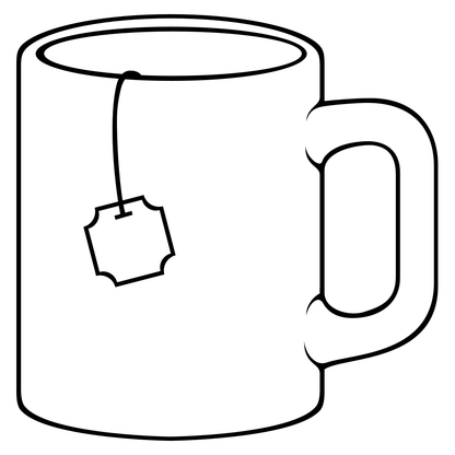 Hot cup of tea for creative vector cutting machine designs