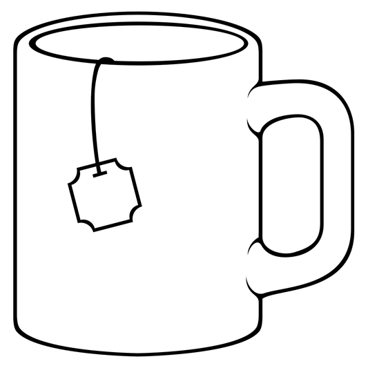 Hot cup of tea for creative vector cutting machine designs