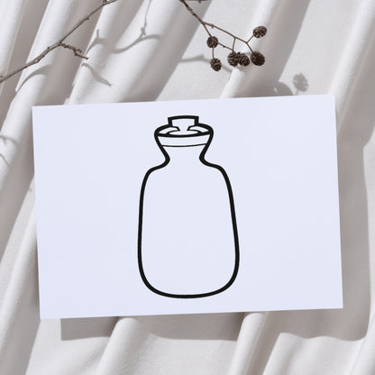 Unique hot water bottle vector design for cutting machines