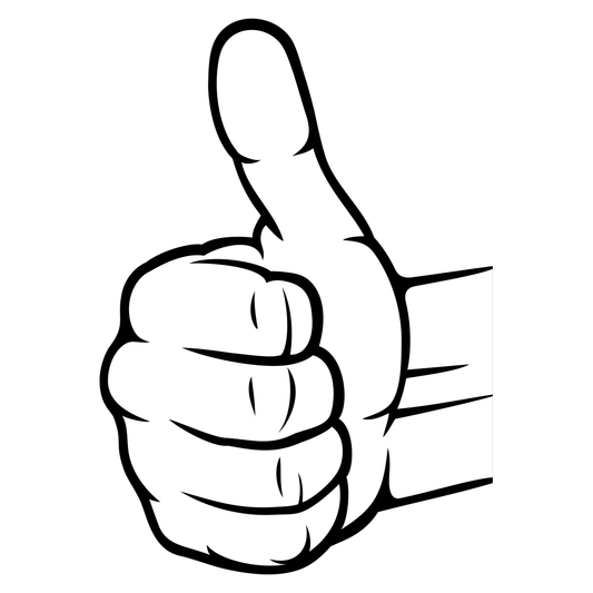 Human hand giving thumbs up gesture for positivity and support