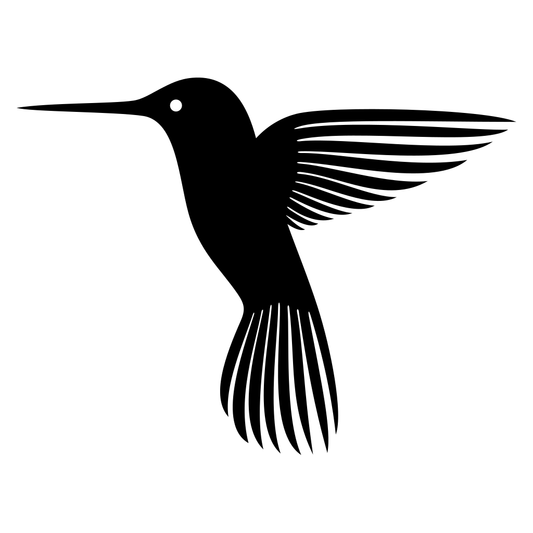 Elegant hummingbird silhouette design for crafting