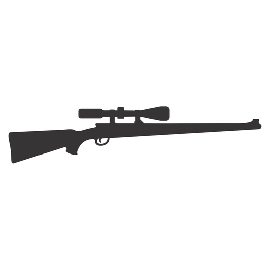 Design templates for crafting with hunting sniper rifle vector