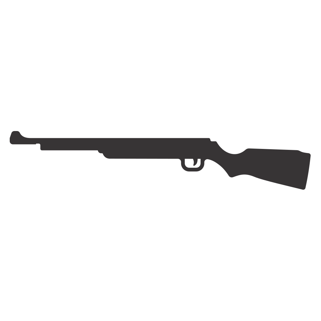 Perfect vector design of a hunting rifle silhouette for crafts