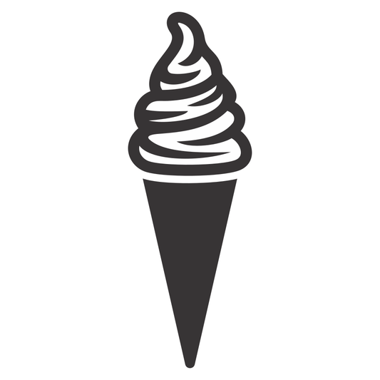 Delightful soft serve ice cream cone design for cutting machines