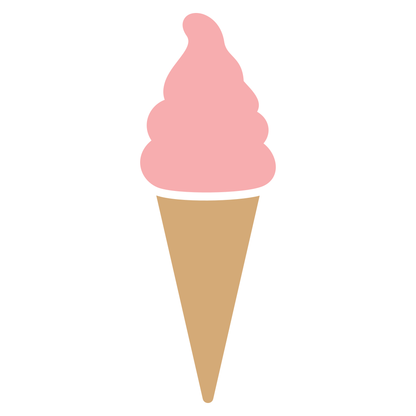 Delightful pink ice cream cone design for cutting machines