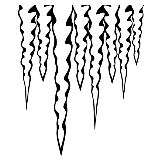 Elegant black and white icicle vector design for crafts