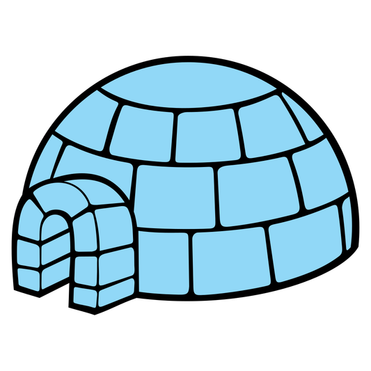 Whimsical igloo vector design perfect for crafting projects