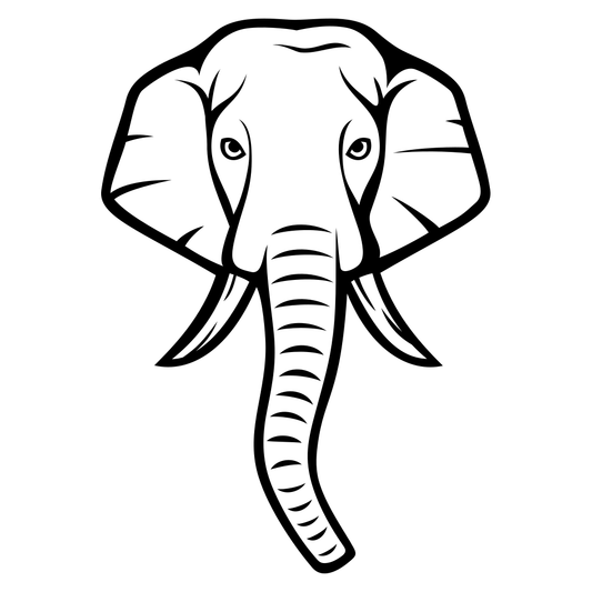 Elegant Indian elephant head design for creative projects