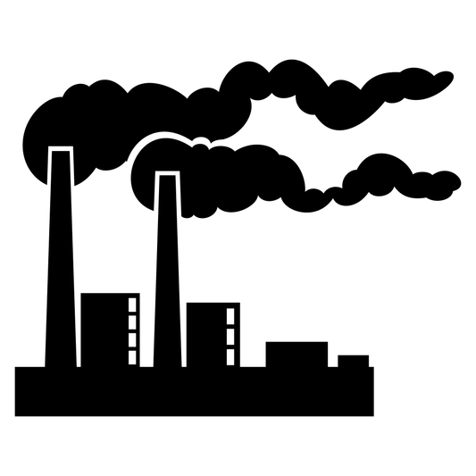 Stylized industrial plant silhouette for creative projects
