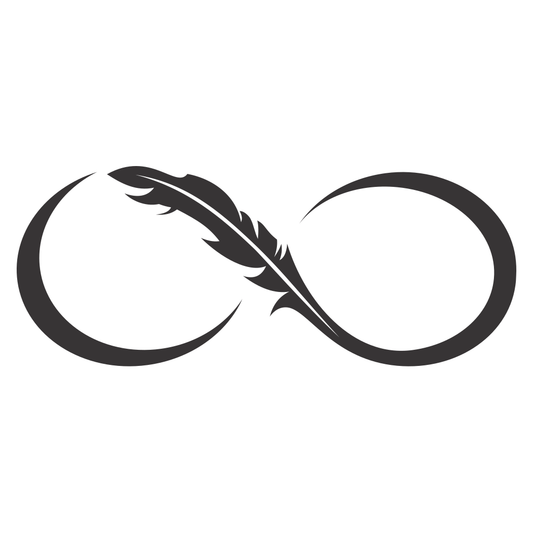 Elegant infinity feather symbol for creative projects