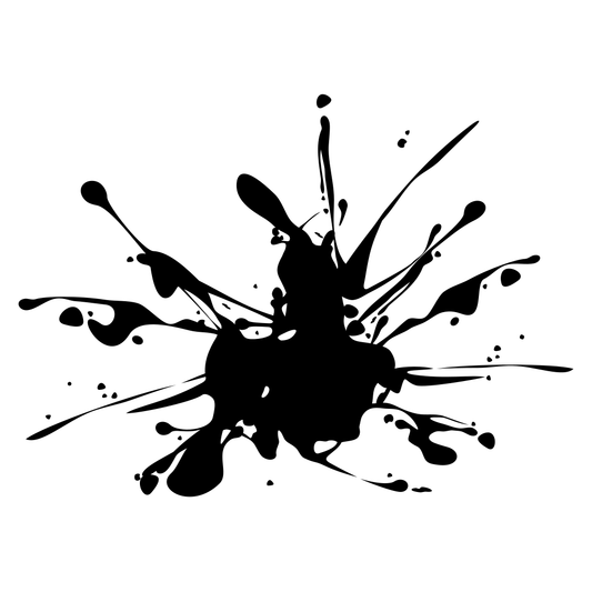 Stylized ink spot design for creative cutting projects