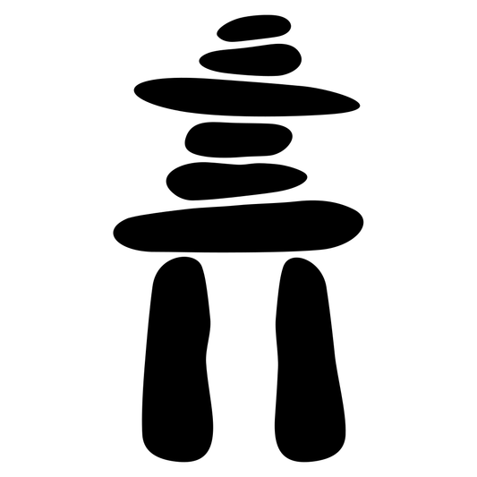 Inukshuk silhouette design for cutting machines