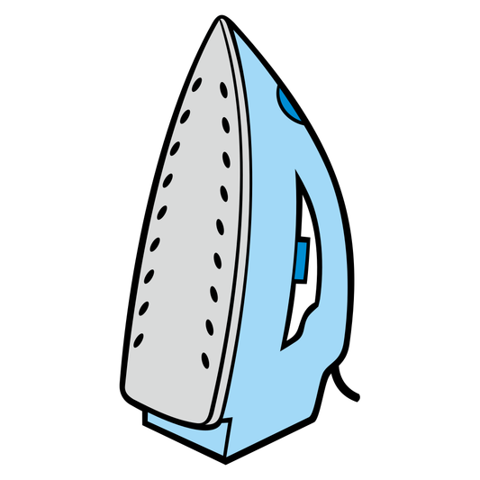Creative vector design of a modern blue iron for crafting