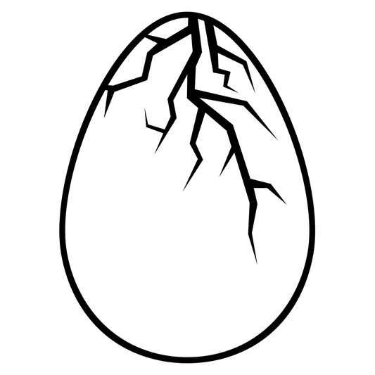 Creative  cracked egg design for crafting and cutting projects