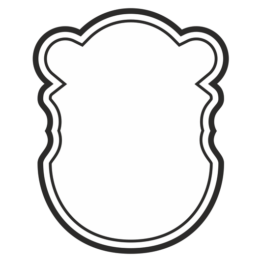 Playful jar label design featuring a bear outline for crafting