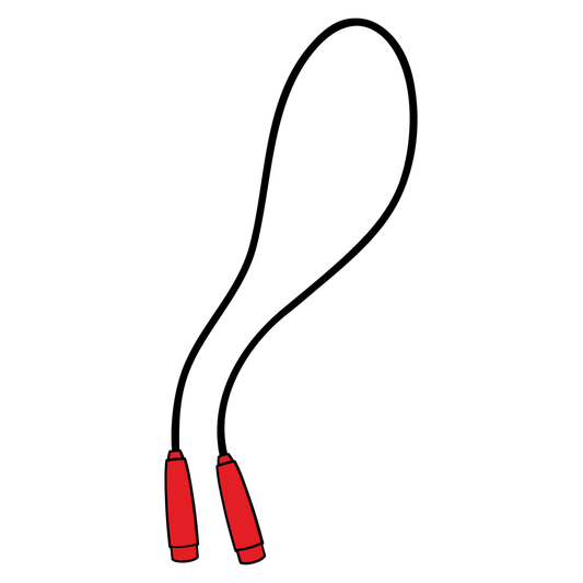 Creative vector design for a jump rope in vibrant colors