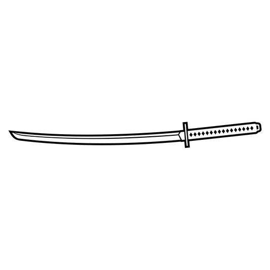 Elegant vector design of a traditional katana sword outline
