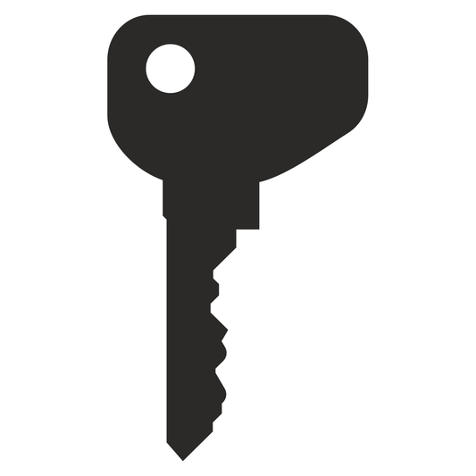 Versatile vector icon of a key for cutting machines