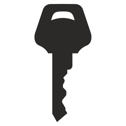Stylish vector key icon for digital design and cutting machines
