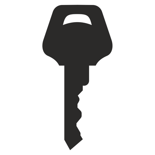 Stylish vector key icon for digital design and cutting machines