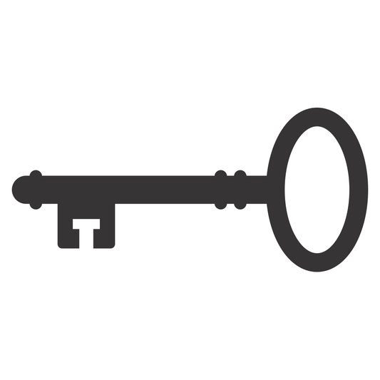 Intricate vintage key design for cutting machine projects