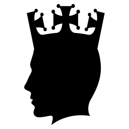 Creative crown silhouette design for cutting machines