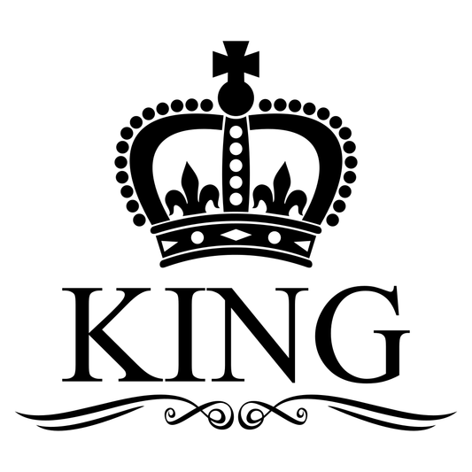 Elegant king crown design for cutting machine projects