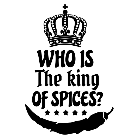 Crowning curiosity about the king of spices in black design