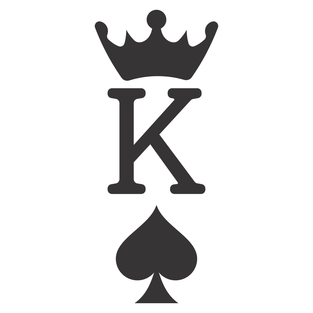 Creative king of spades design for cutting machines