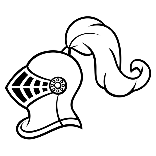 Knight helmet vector design for cutting machines
