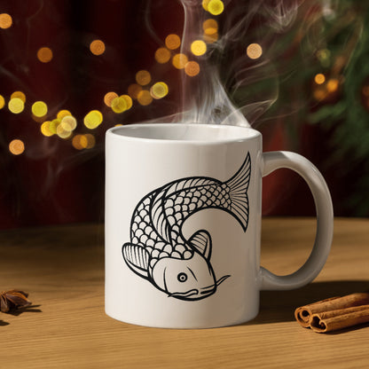 Elegant koi fish design for creative cutting projects