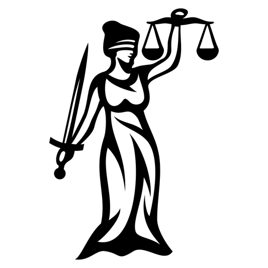 Elegant Lady Justice representation for creative projects