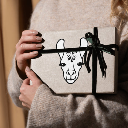 Lively black and white llama design for crafting enthusiasts