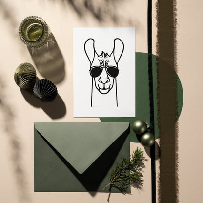 Cool lama with aviator sunglasses for fun designs