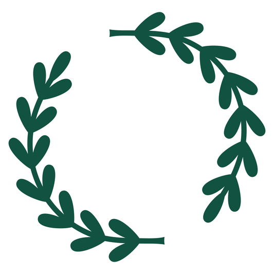 Elegant laurel monogram design for vinyl cutting projects
