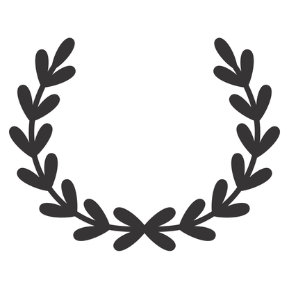 Decorative laurel wreath design for cutting machines