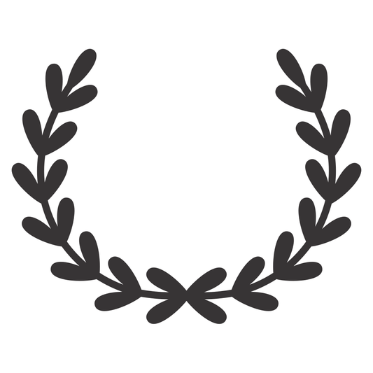 Decorative laurel wreath design for cutting machines