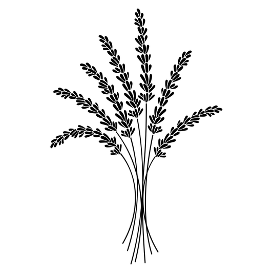 Elegant lavender silhouette in black for crafting designs