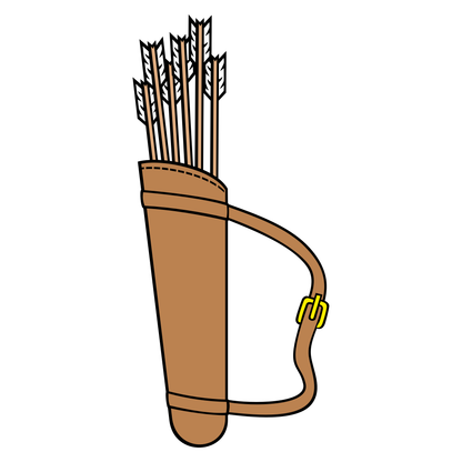 Stylish leather archery quiver design for cutting machines