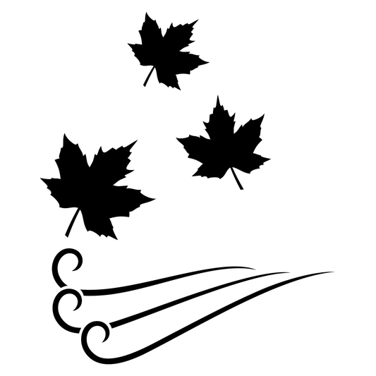 Vector leaves swirling in the gentle autumn breeze