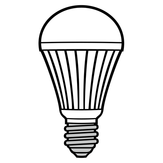 Creative vector design of a sleek LED light bulb for crafting