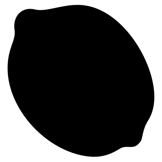 Minimalist lemon silhouette for crafting projects