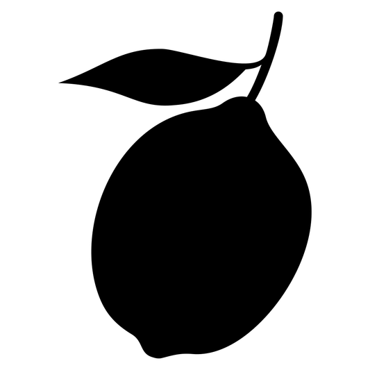 Fresh lemon silhouette for cutting machines and crafts