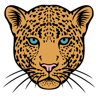 Design leopard head vector for cutting machines