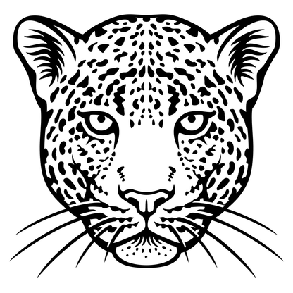 Leopard head vector design for creative cutting projects